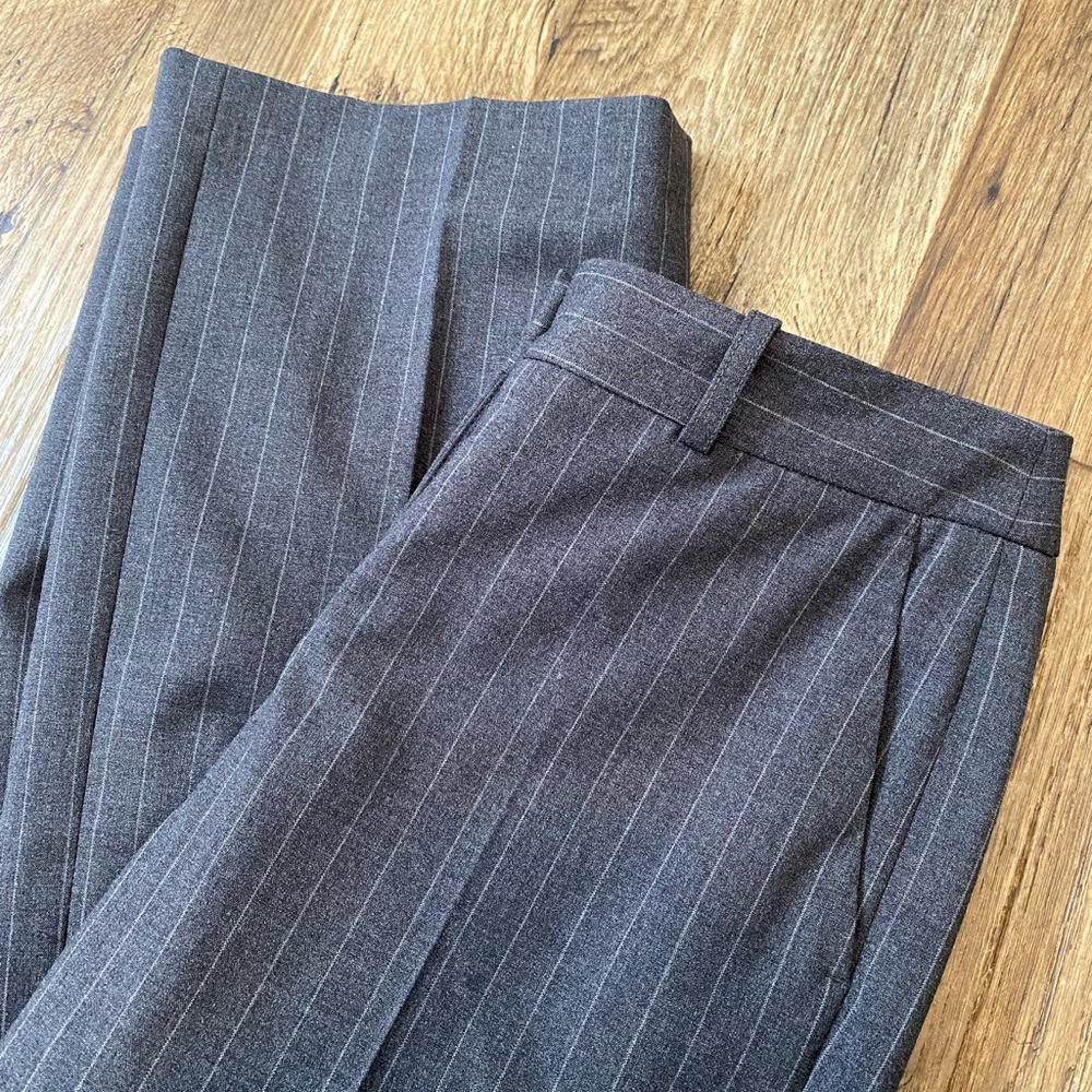 Brooks Brothers Charcoal Wool Blend Trousers